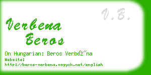verbena beros business card